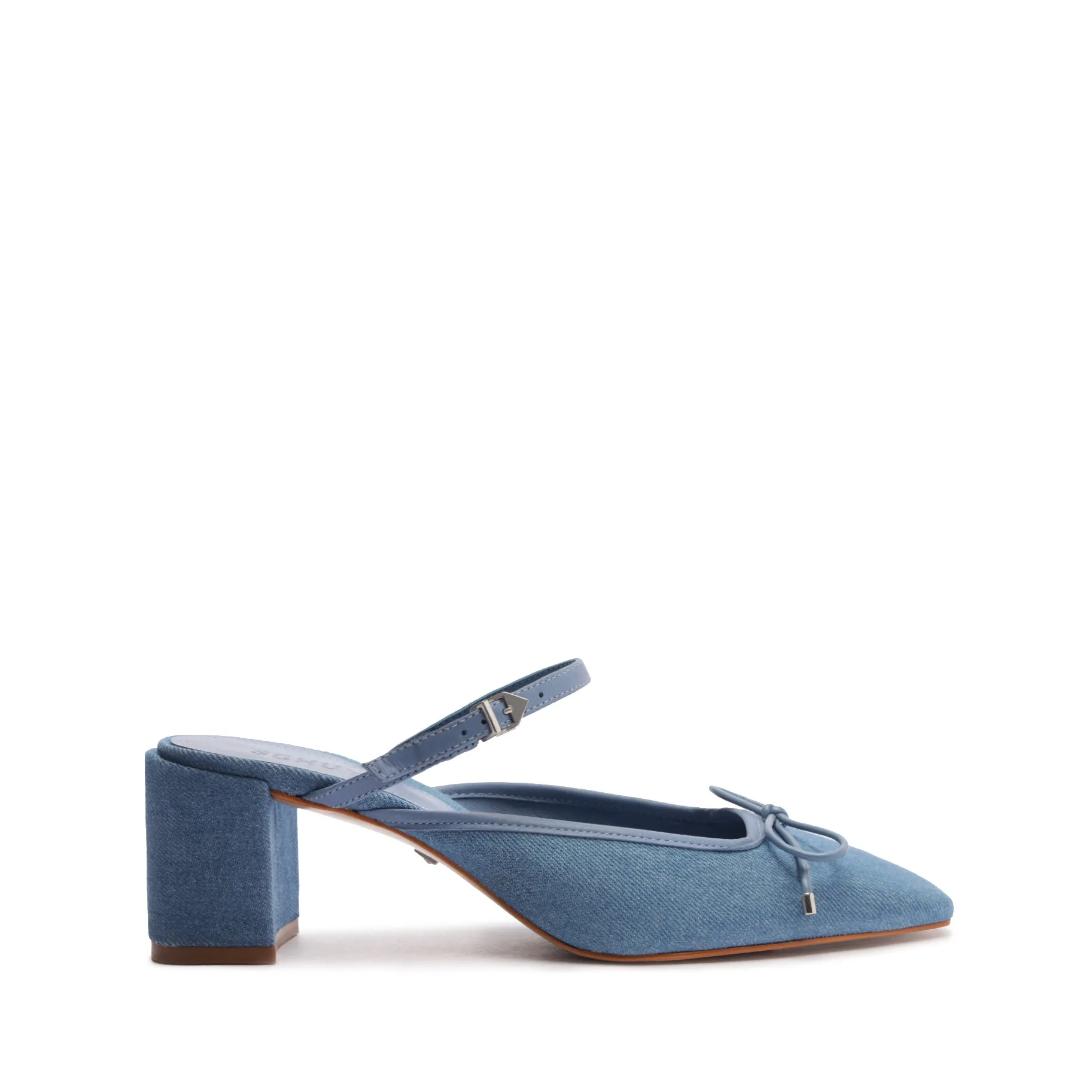 Arissa Denim Block Mule