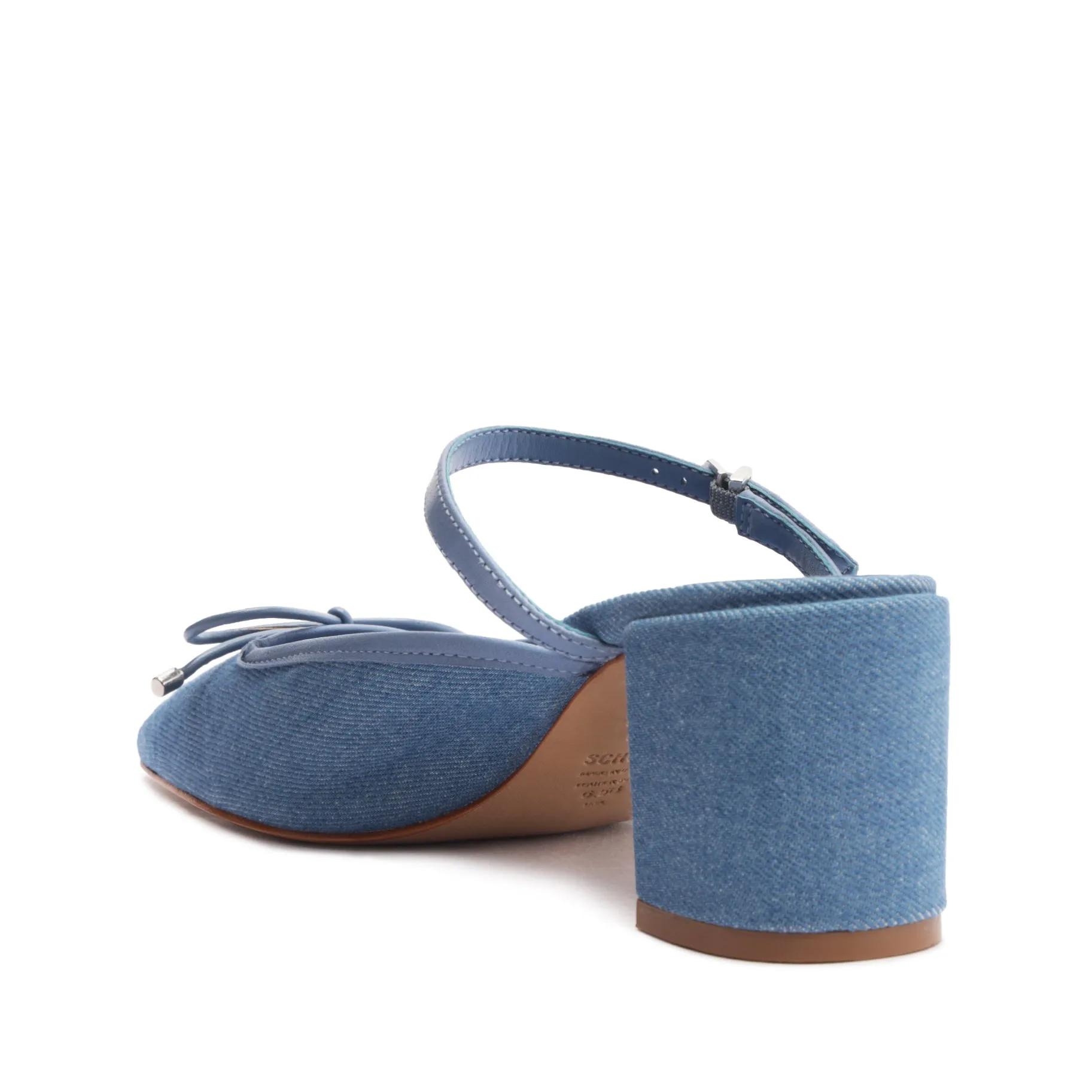 Arissa Denim Block Mule