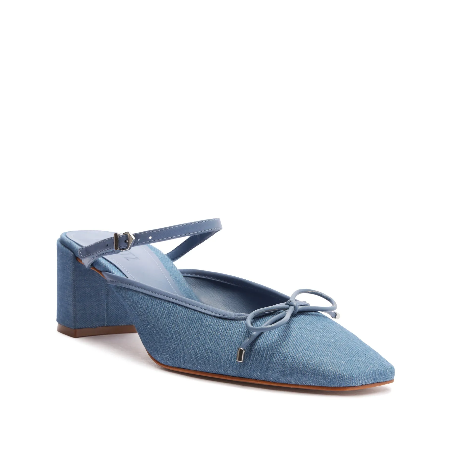 Arissa Denim Block Mule