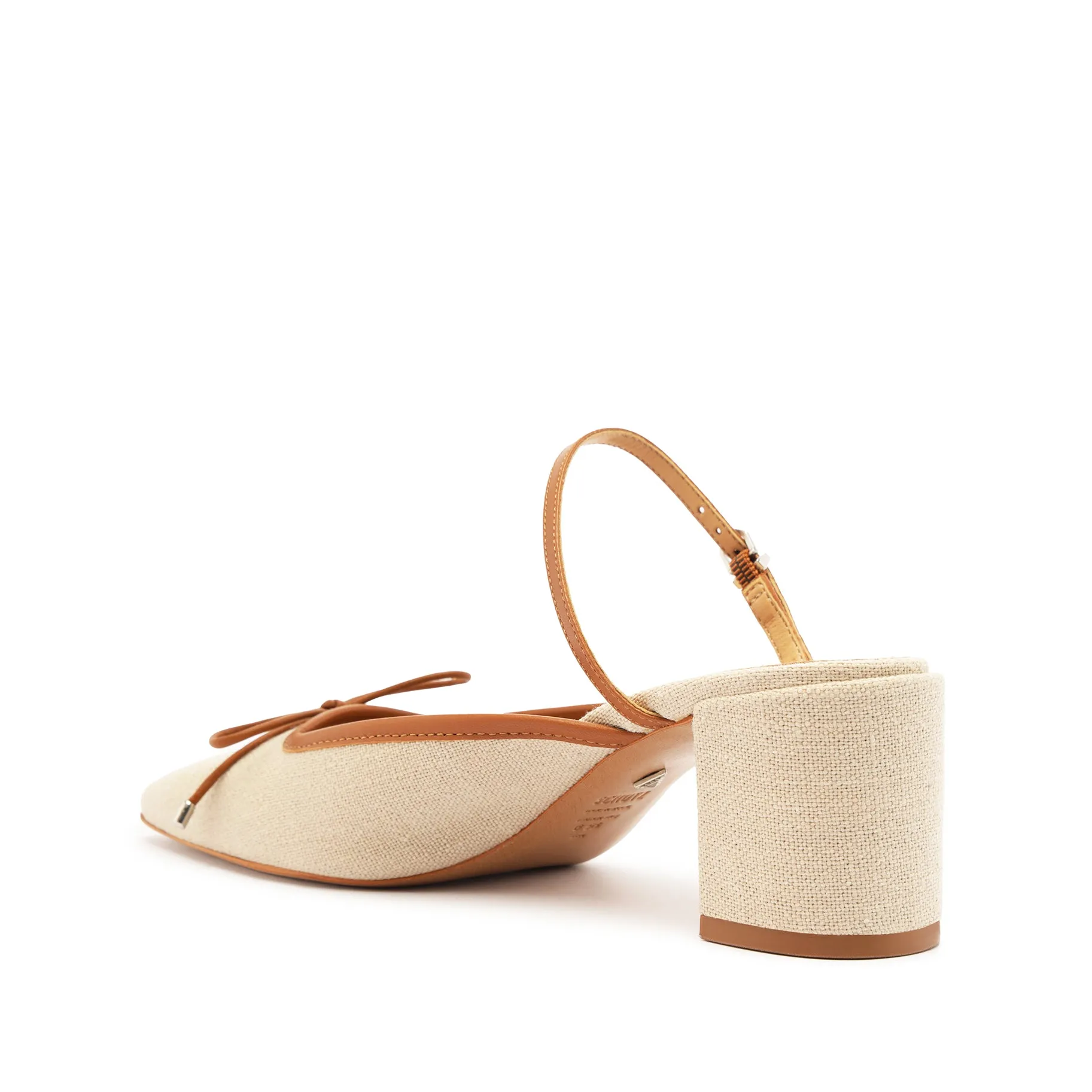 Arissa Linen Block Mule