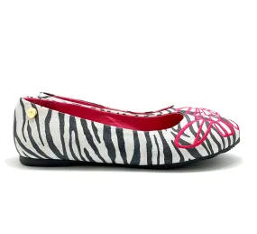 Bee Free -Zebra leather Ballerina