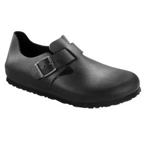 Birkenstock Shoes London Oiled Leather Narrow Fit Black