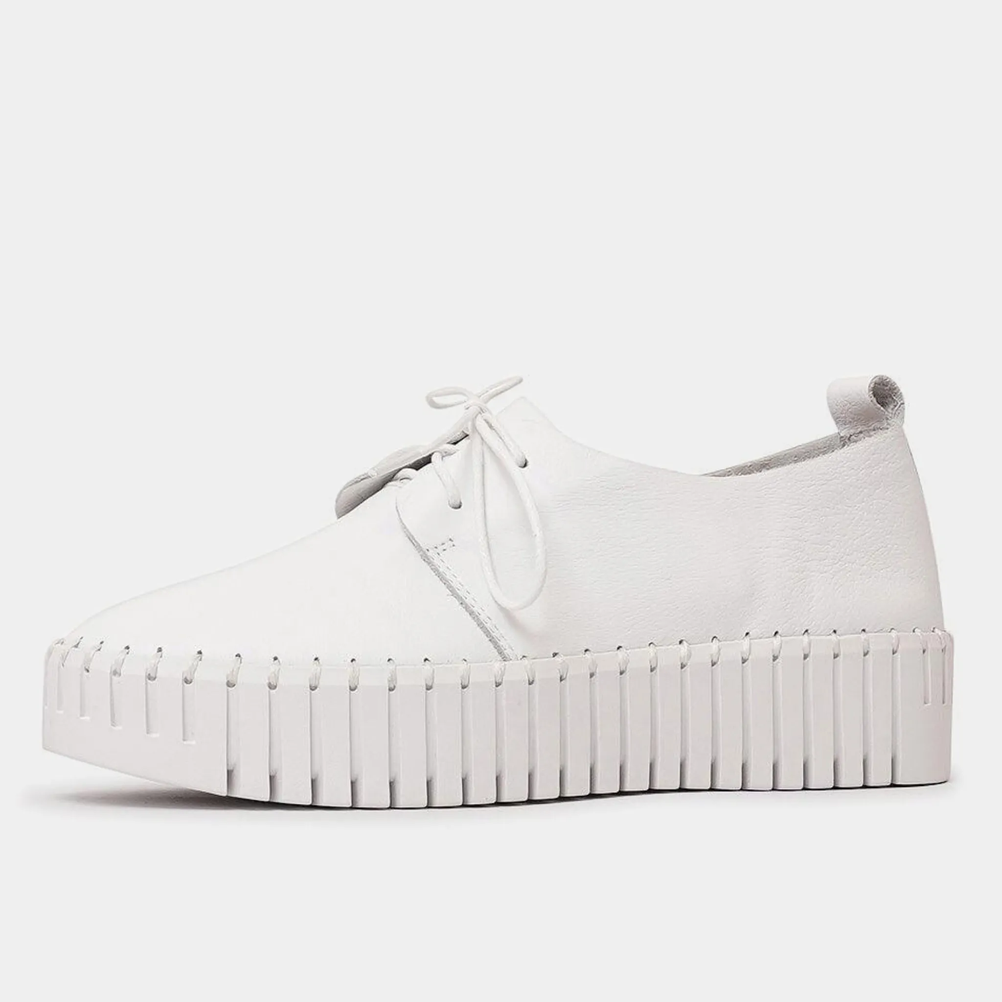 Brenda White Leather Sneakers