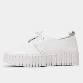 Brenda White Leather Sneakers