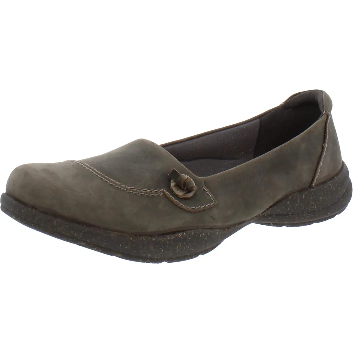 Clarks Womens Rosville Sky Leather Arch Support Loafers