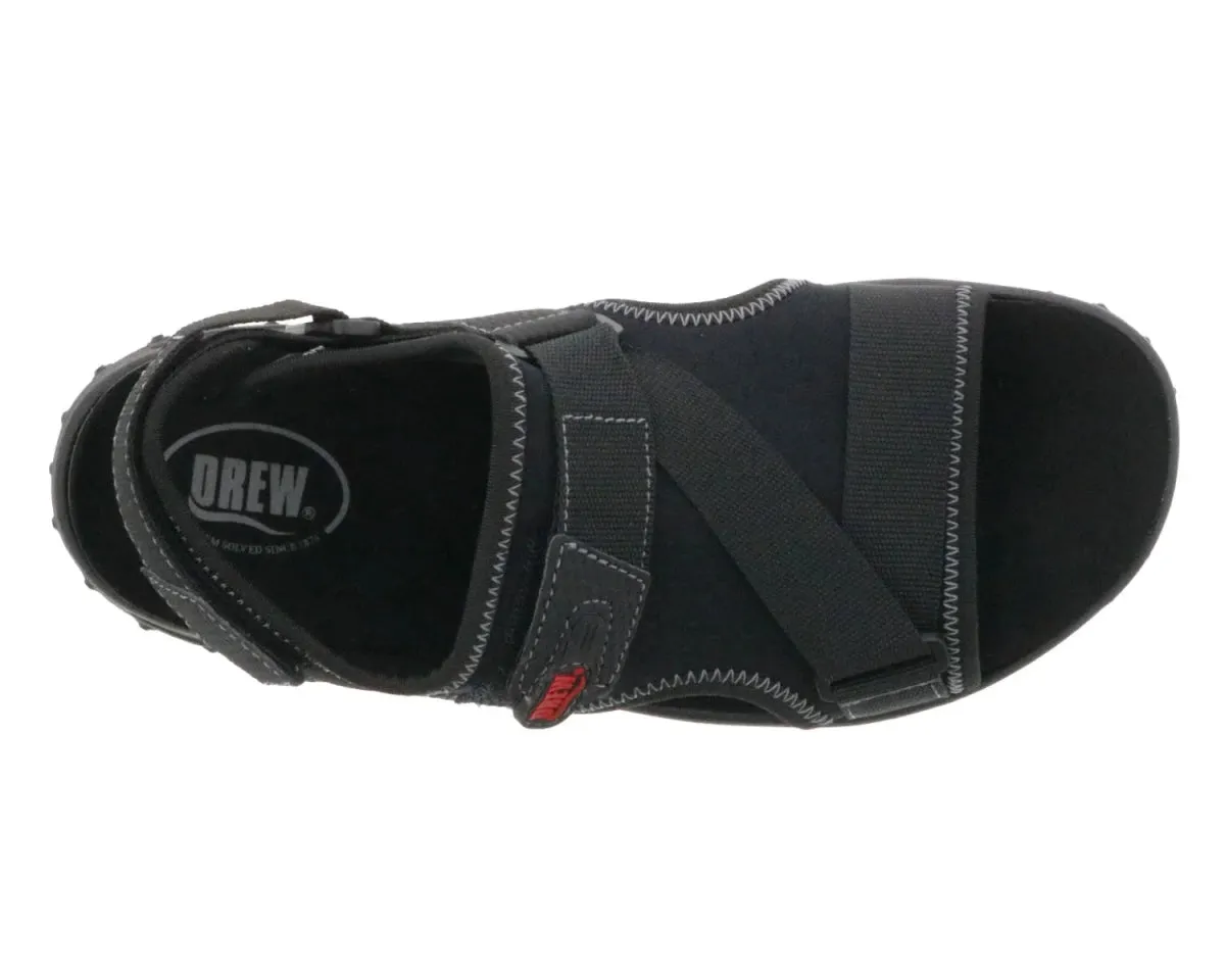 Drew Wander Men's Adjustable Sandal In Black Combo