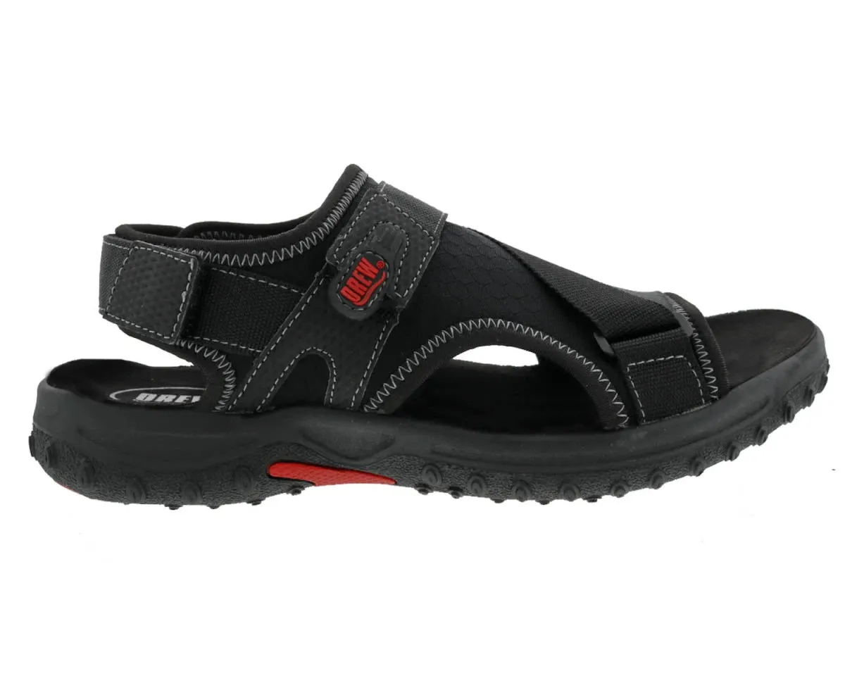 Drew Wander Men's Adjustable Sandal In Black Combo