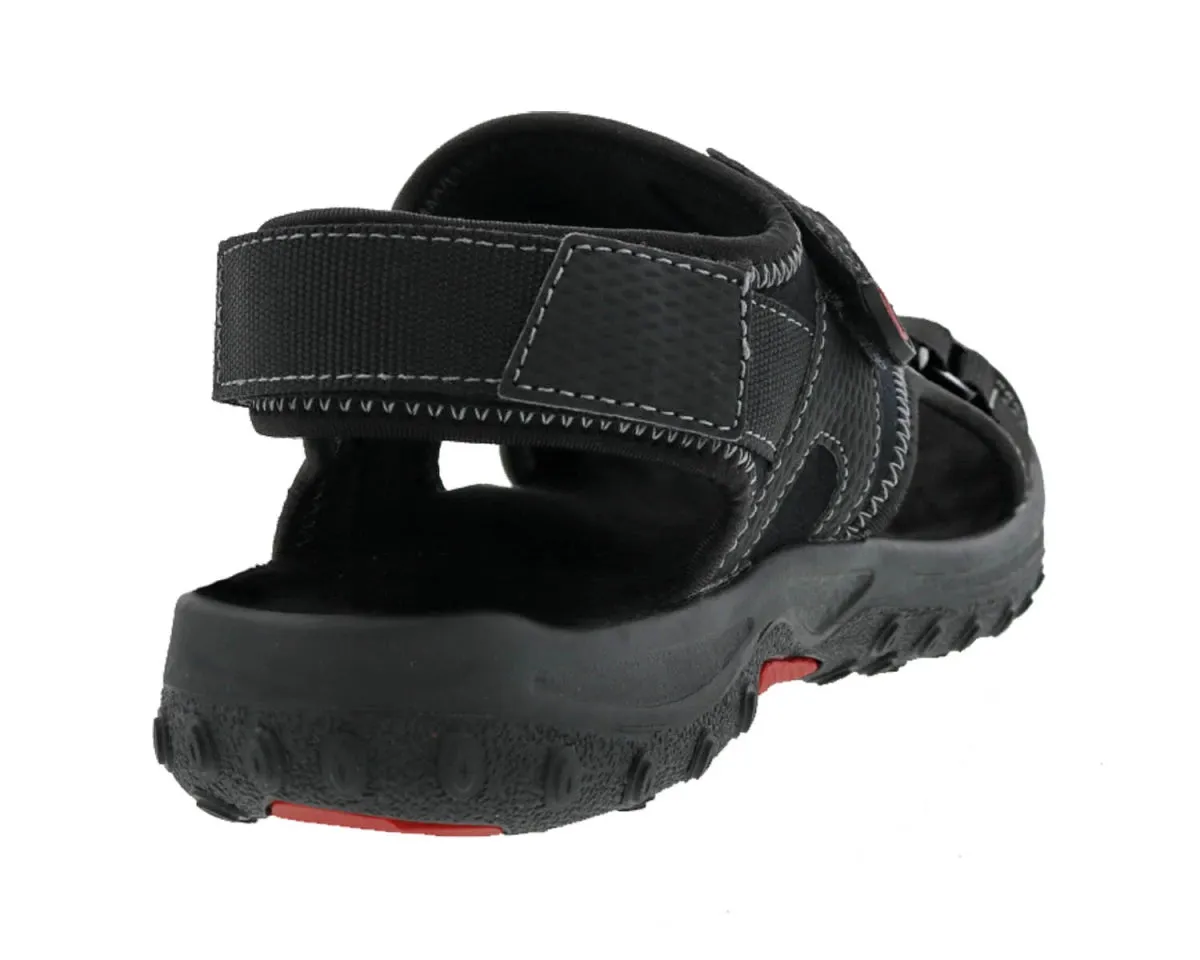 Drew Wander Men's Adjustable Sandal In Black Combo