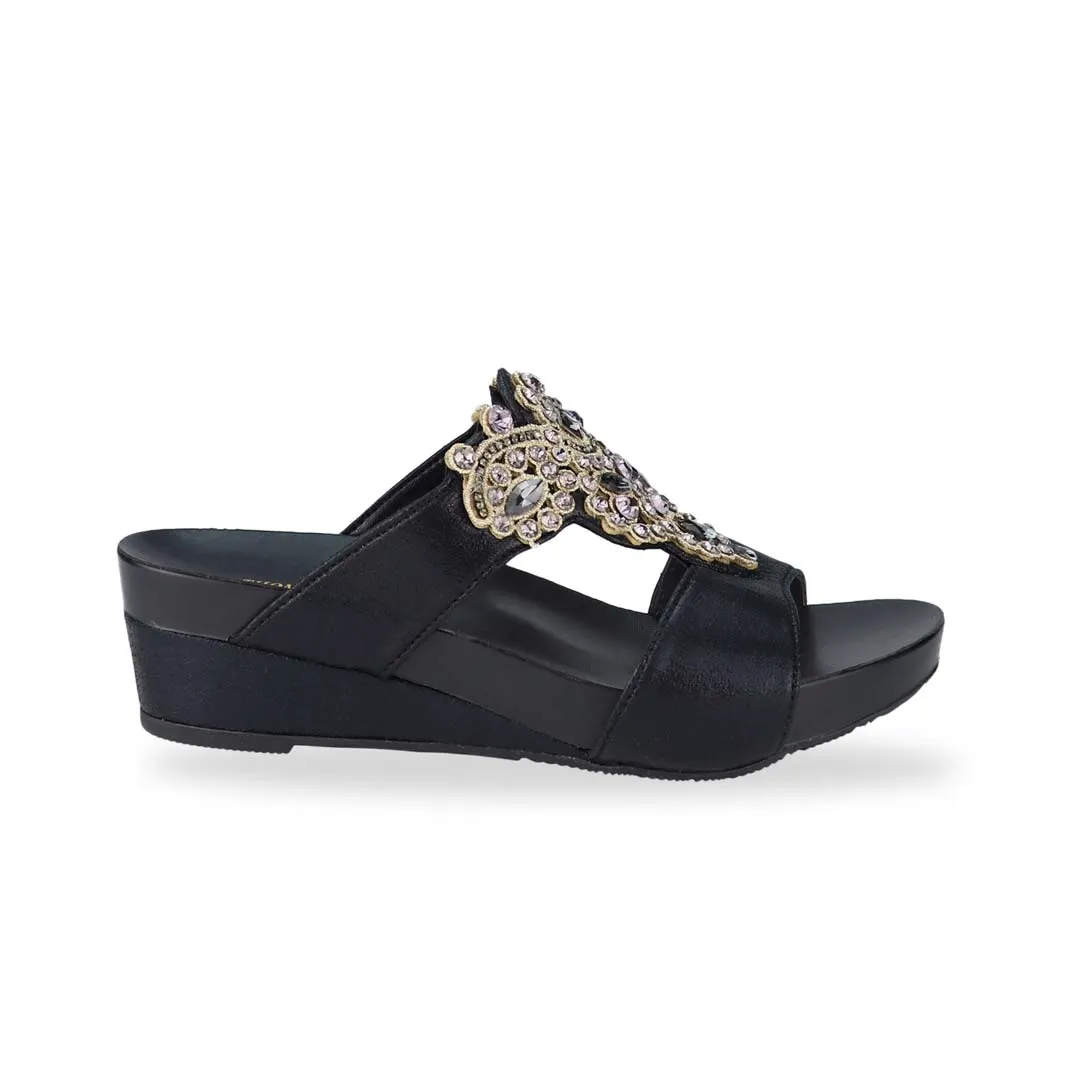 [EXTRA 20% off at cart] Vintage Rhinestone Low Wedge Sandals