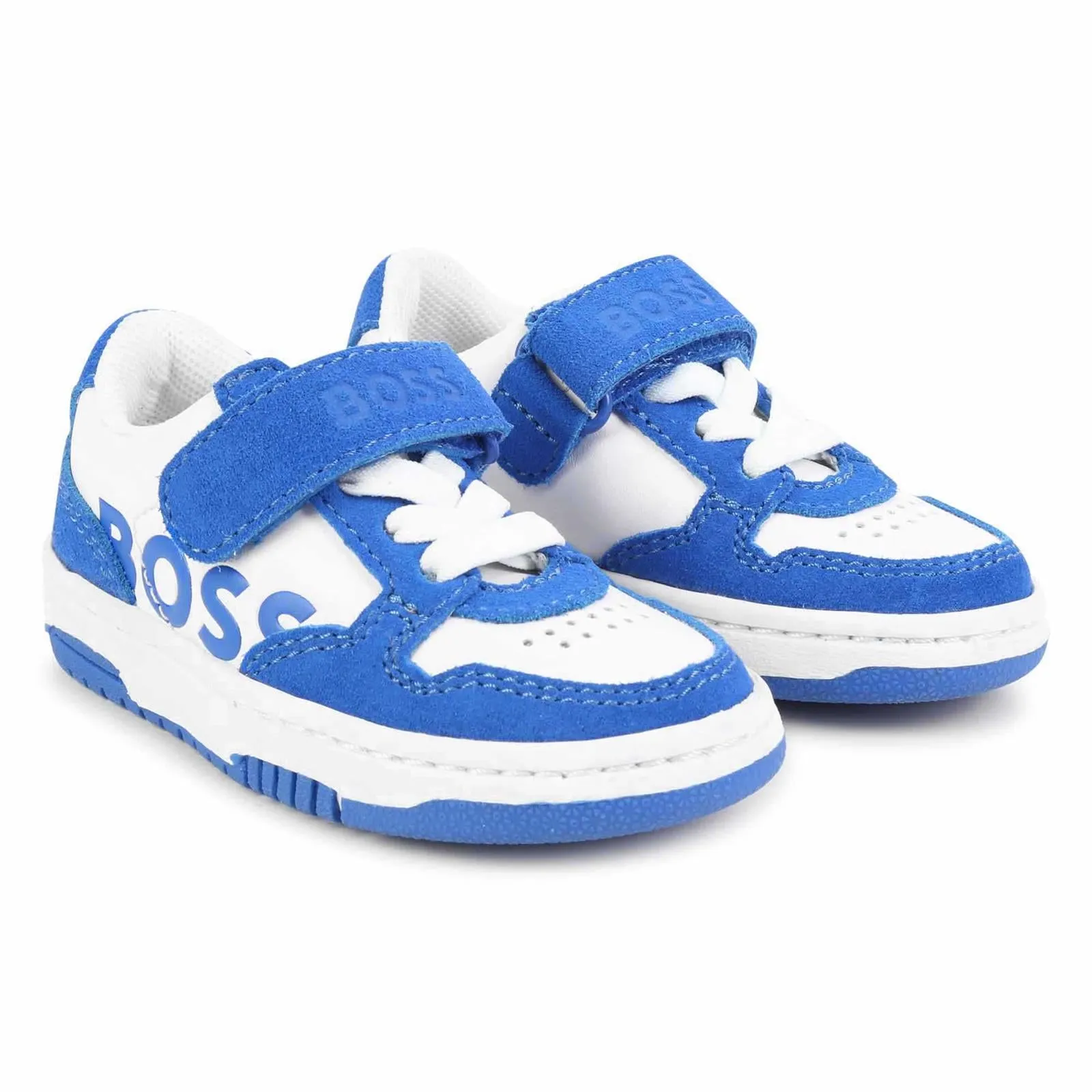 Hugo Boss Baby Boys White & Blue Sneakers