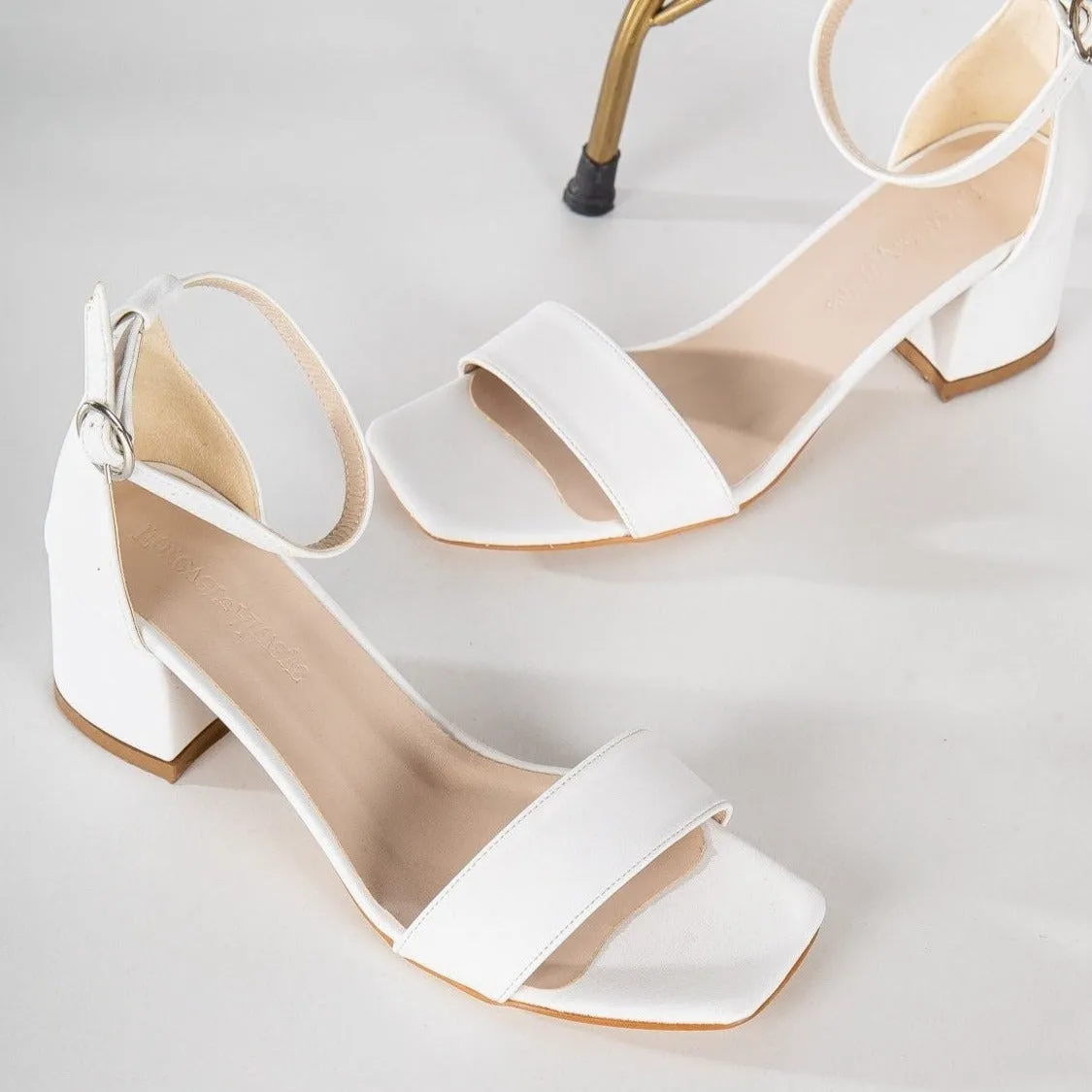 Iva - White Low Heel