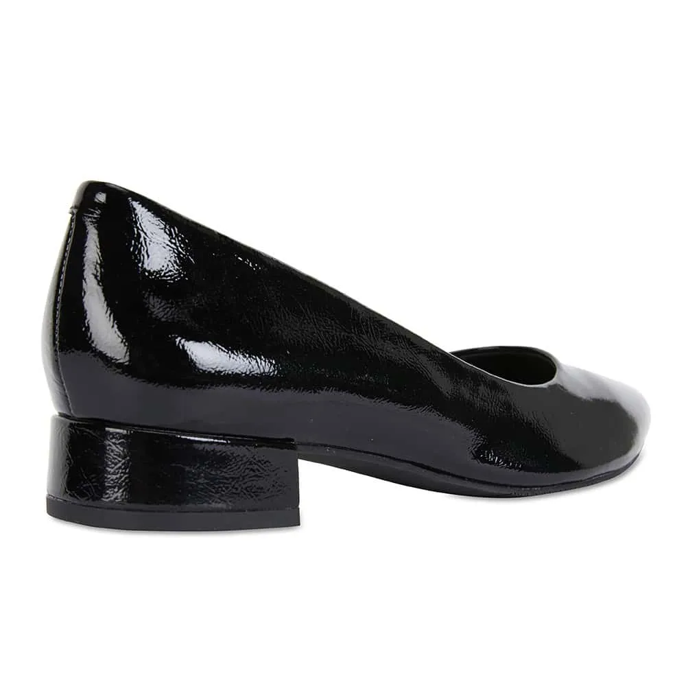 Janine Heel in Black Patent