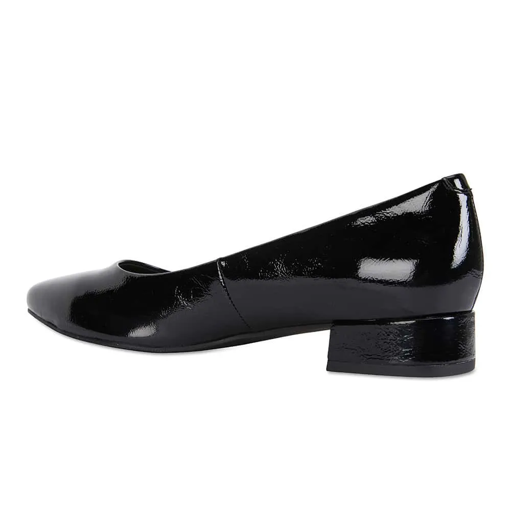 Janine Heel in Black Patent