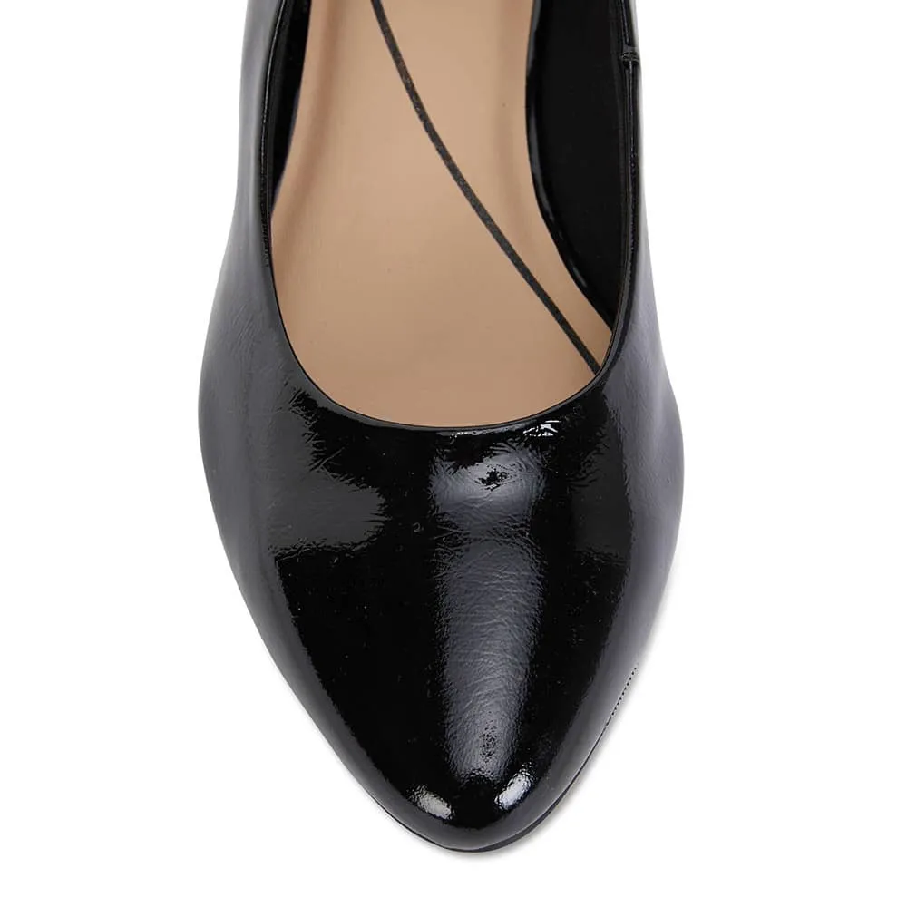 Janine Heel in Black Patent