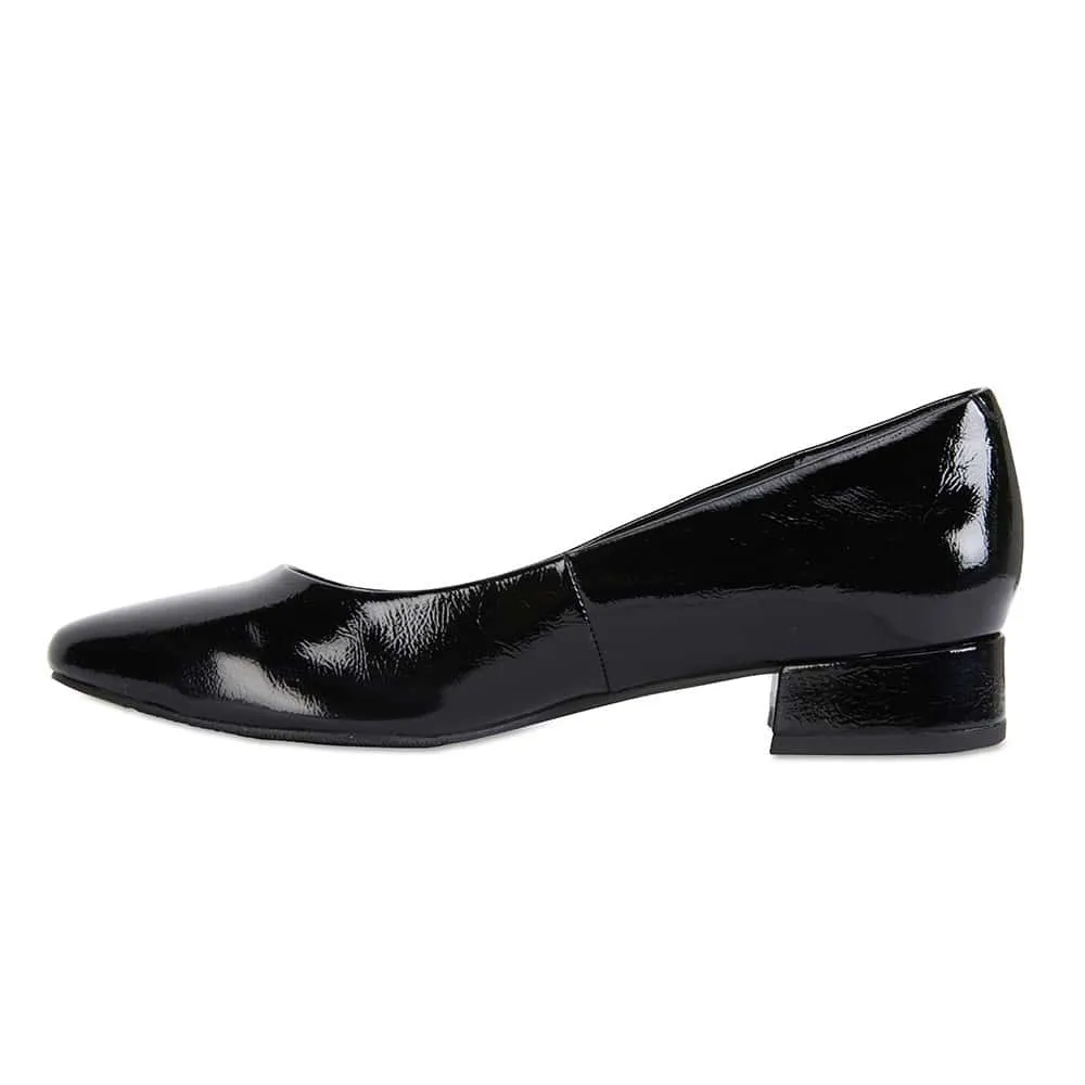 Janine Heel in Black Patent