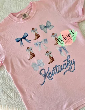 Kentucky Boots/Bows Comfort Colors Tee