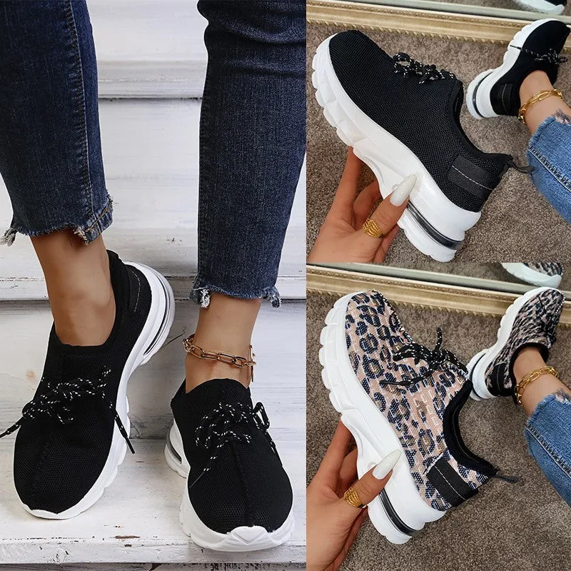 Leopard Print  Platform Casual Sneakers