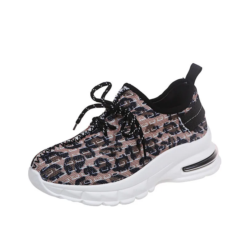 Leopard Print  Platform Casual Sneakers