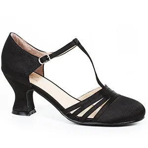 Lucille-254 Vintage Satin T Pumps