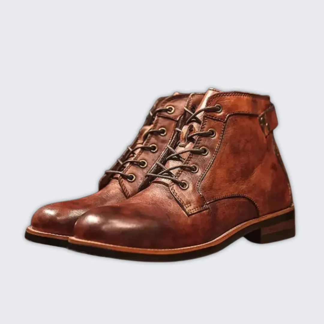 Marco Premium Leather Strap Boots for Comfort & Style