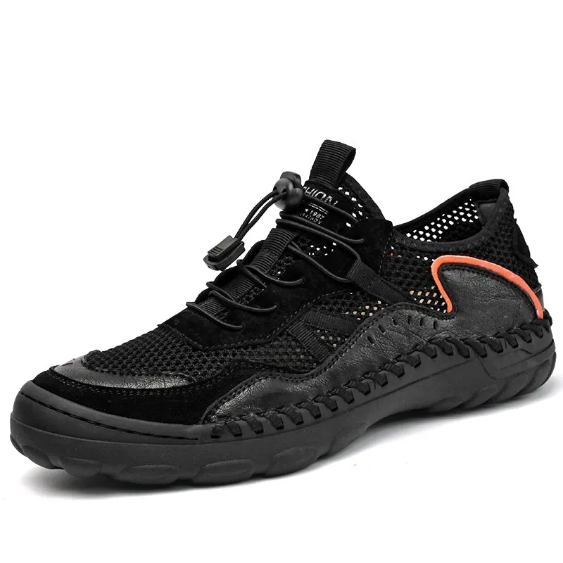 Men's Hand Stitching Mesh Breathable Comfortable Sneakers