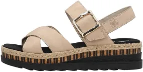 Rieker Women's Wedge Adjustable Strap Sandal