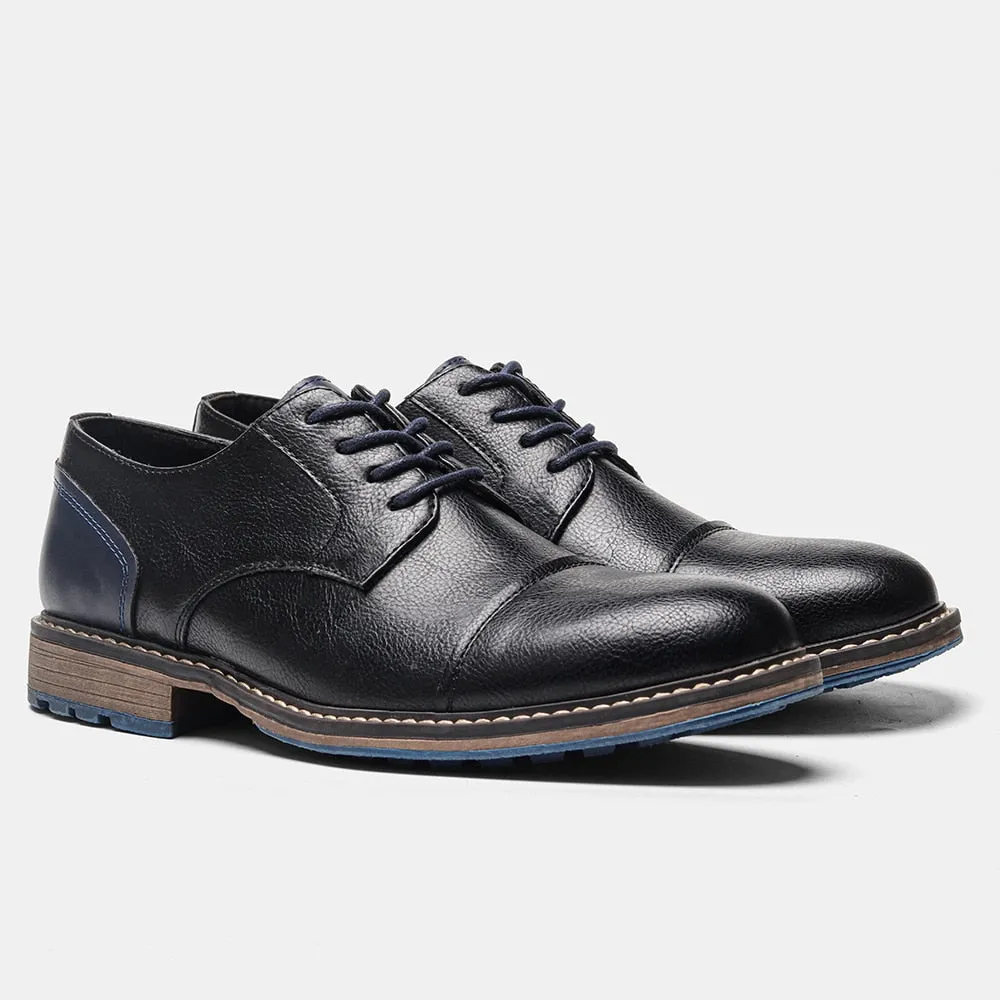 The Merani - Leather Cap Toe Sneakers For Men