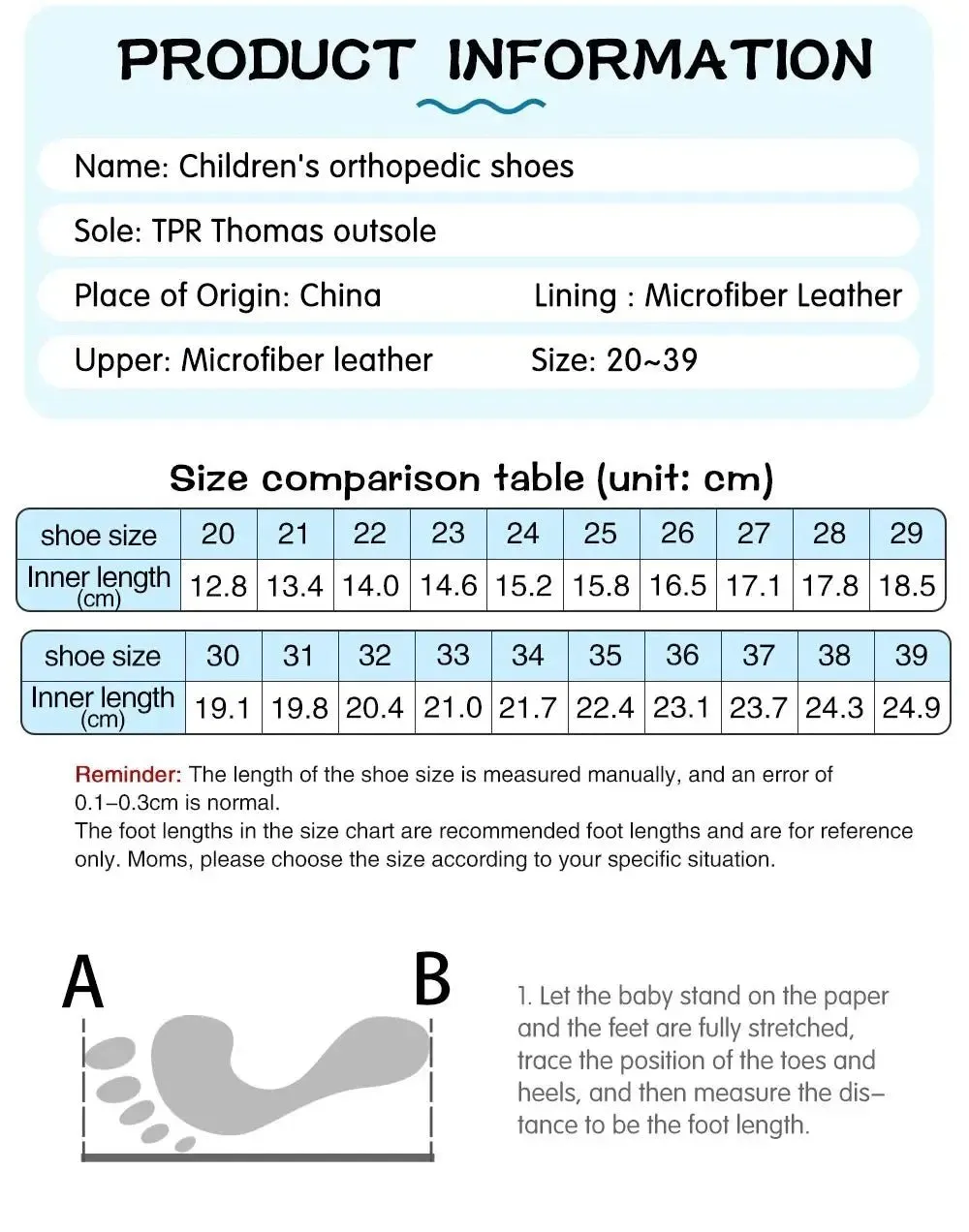 Toddler Girls Sandals Summer Kid Orthopedic Shoes For Children Pink Leather Flatfeet Clubfoot Arch Support Footwear