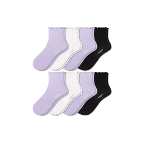 Women's Ruffle Rib Quarter Sock 8-Pack